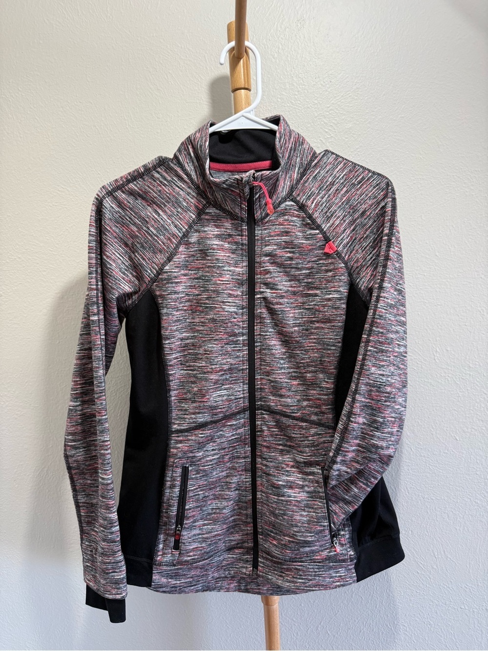 Tangerine Heathered Pink & Black Full-Zip Define Jacket Women’s Size Medium